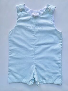 The Proper Peony Formal Jon Jon/Shortall Romper — Toddler Boy 18 Months Blue